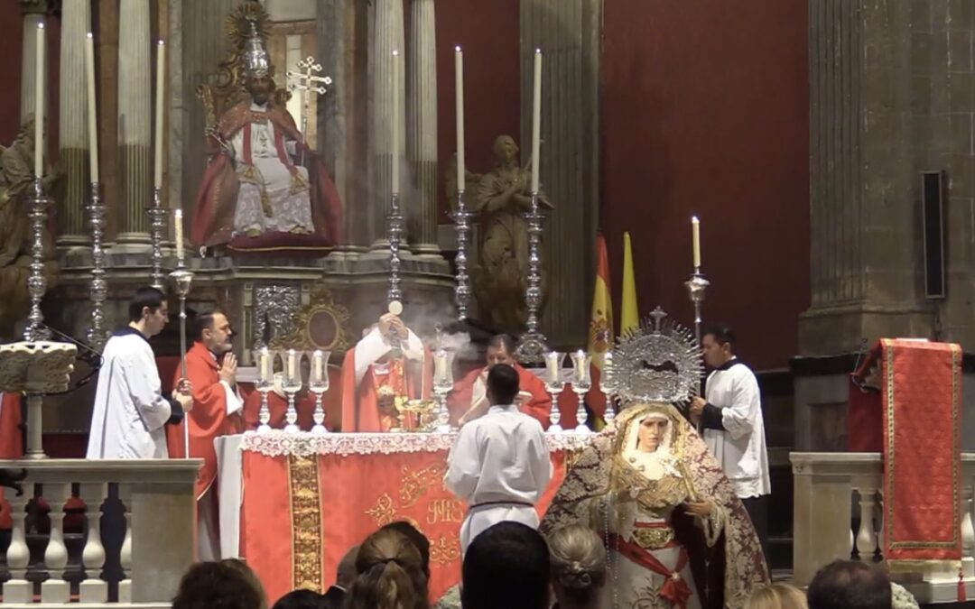 Monseñor Rico Pavés preside la Eucaristía en la Basílica Menor de Nuestra Señora de los Milagros